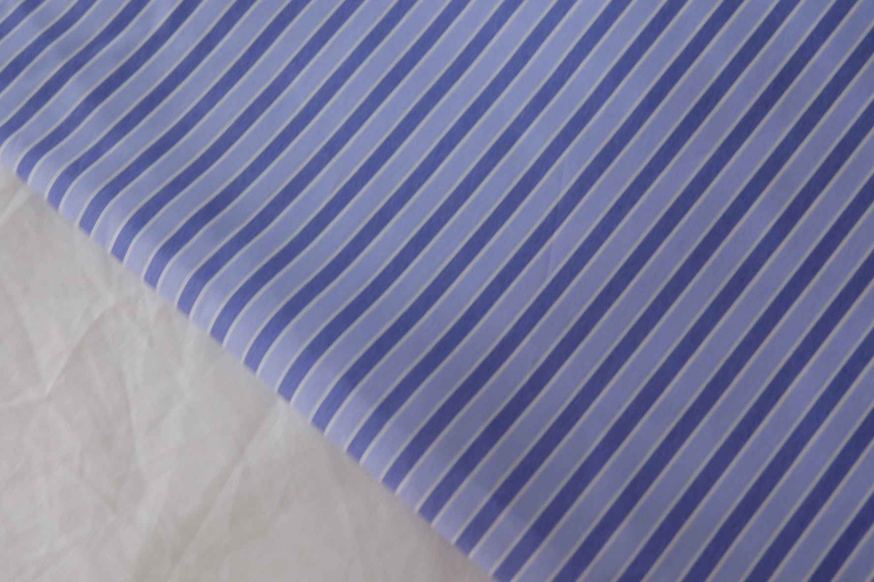 Sky Blue Pinstripe Crisp Cotton Poplin – 2.2 yd