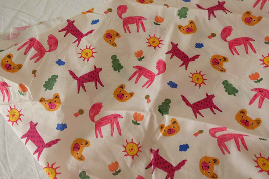 Playful Animal Cotton Lawn — 1.64 yd