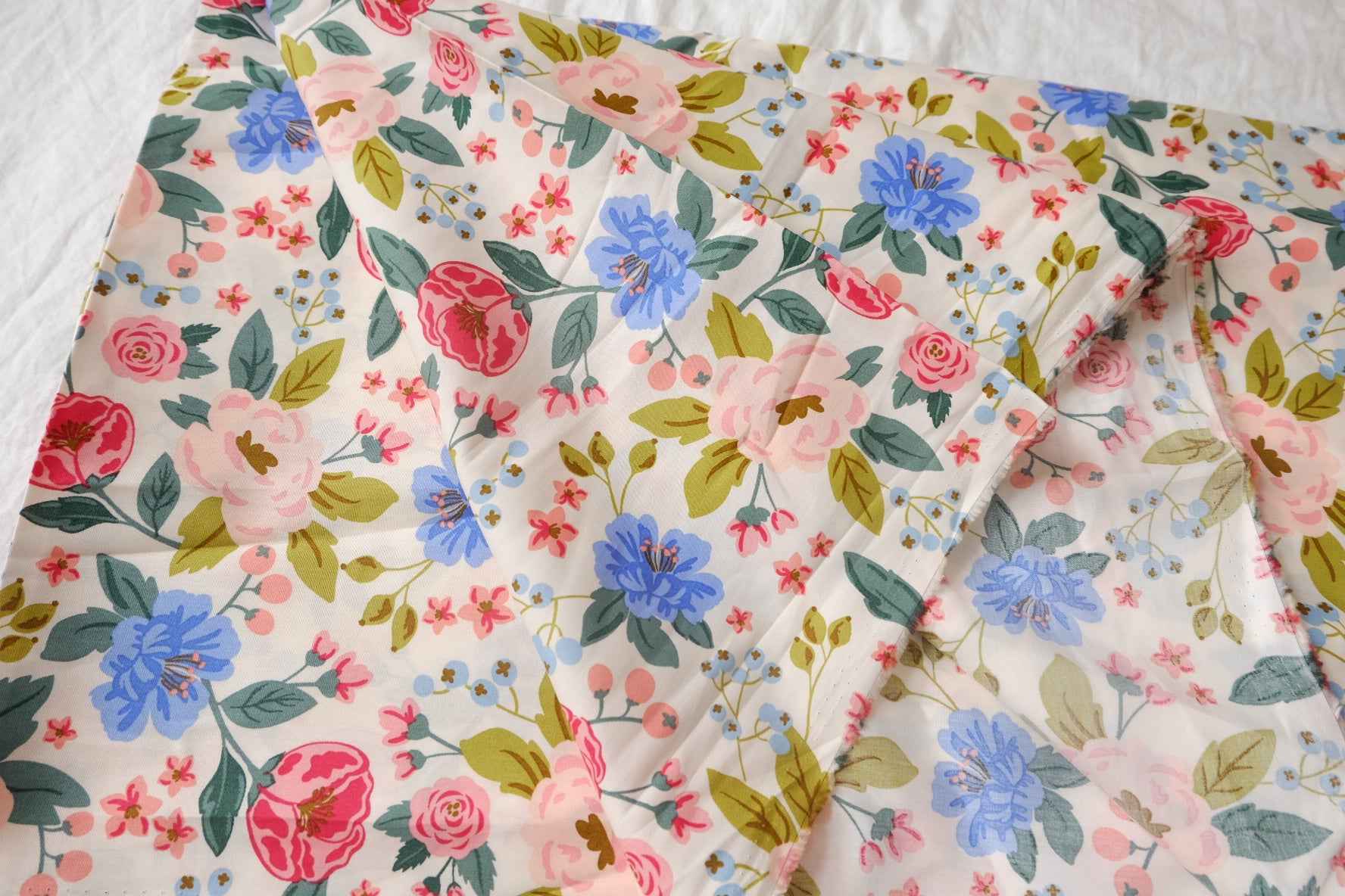 Summer Garden Cotton Poplin Fabric - 3.28 yd