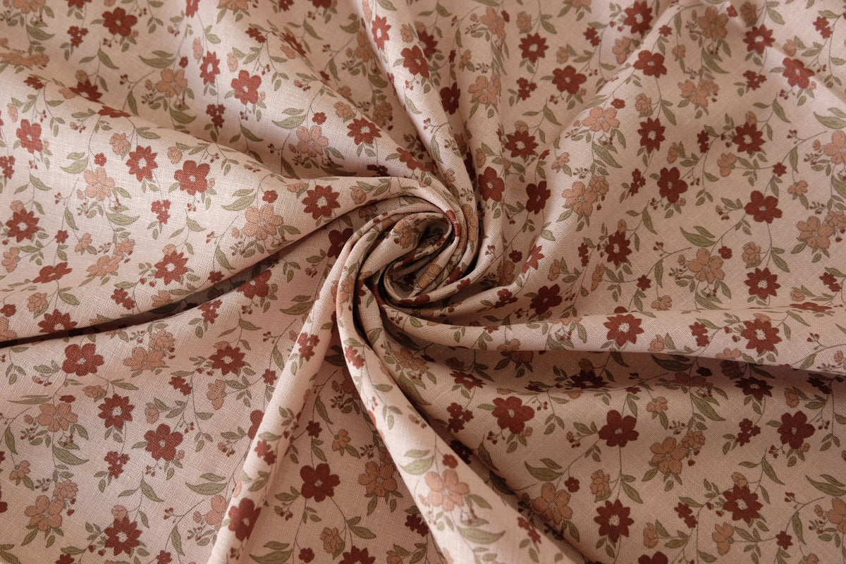 Autumn Ditsy Floral Linen Cotton – 2.2 yd
