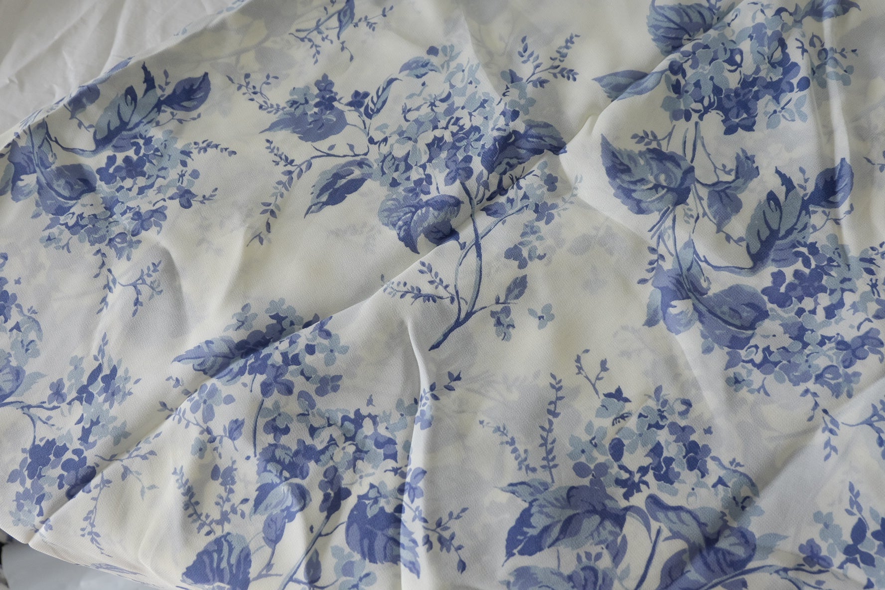 Blue Hydrangea Viscose Crepe – 3.3 yd