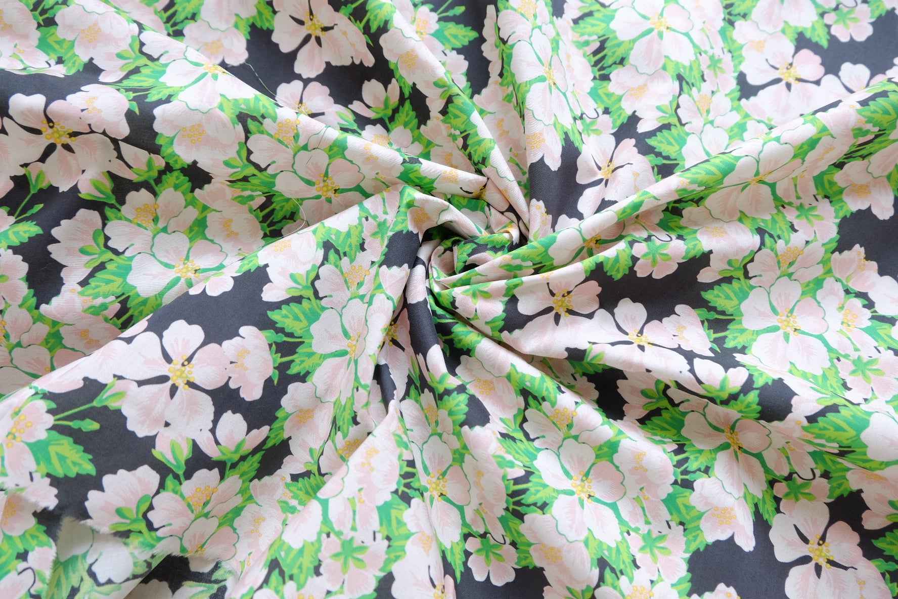 Floral Cotton Lawn Fabric - 2.19 yd