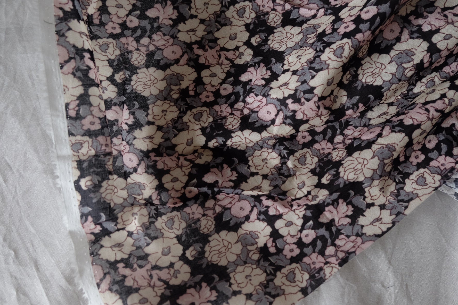 Vintage Floral Cotton Batiste Fabric – 3.3 yd