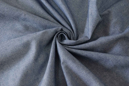 Blue Linen Cotton Yarn-Dyed Denim – 1.6 yd