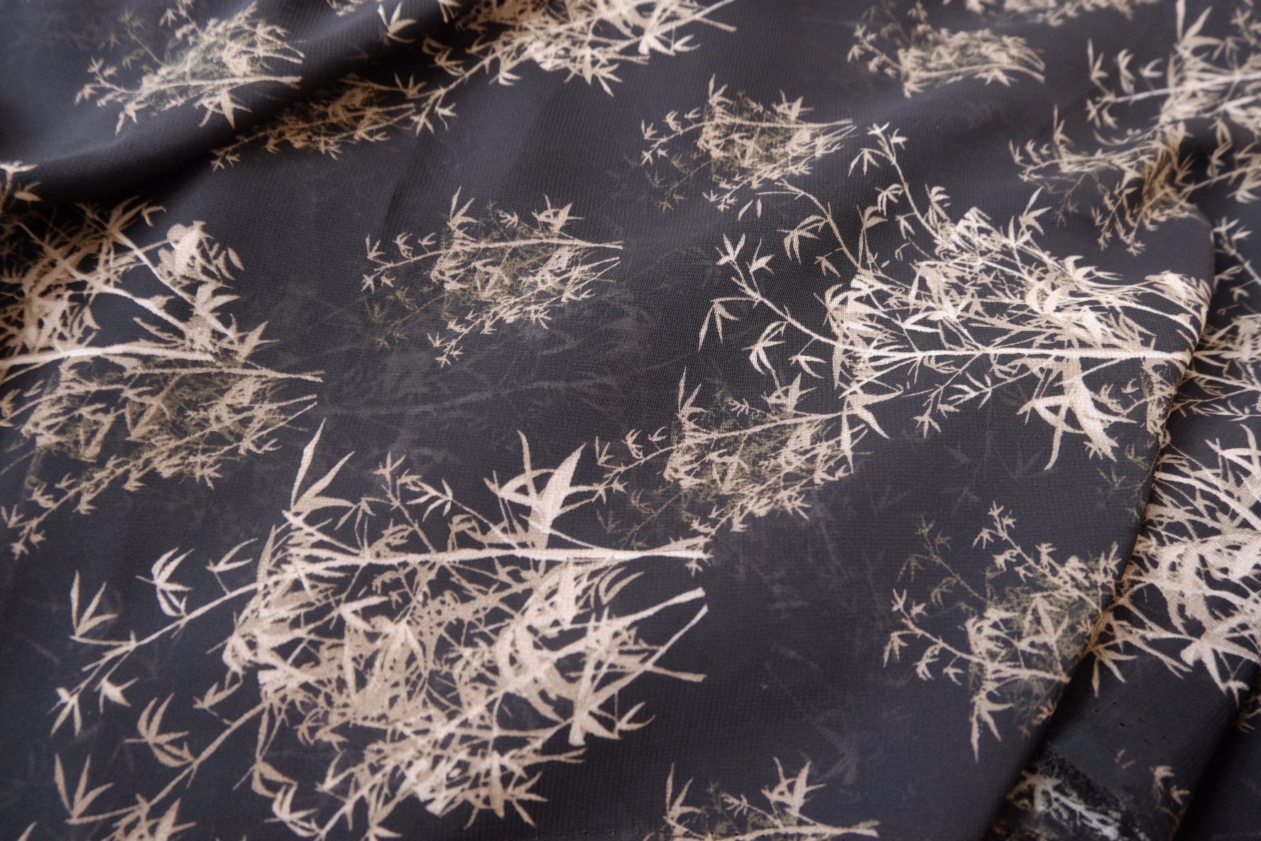 Midnight Bamboo Chiffon, 3.3 Yards