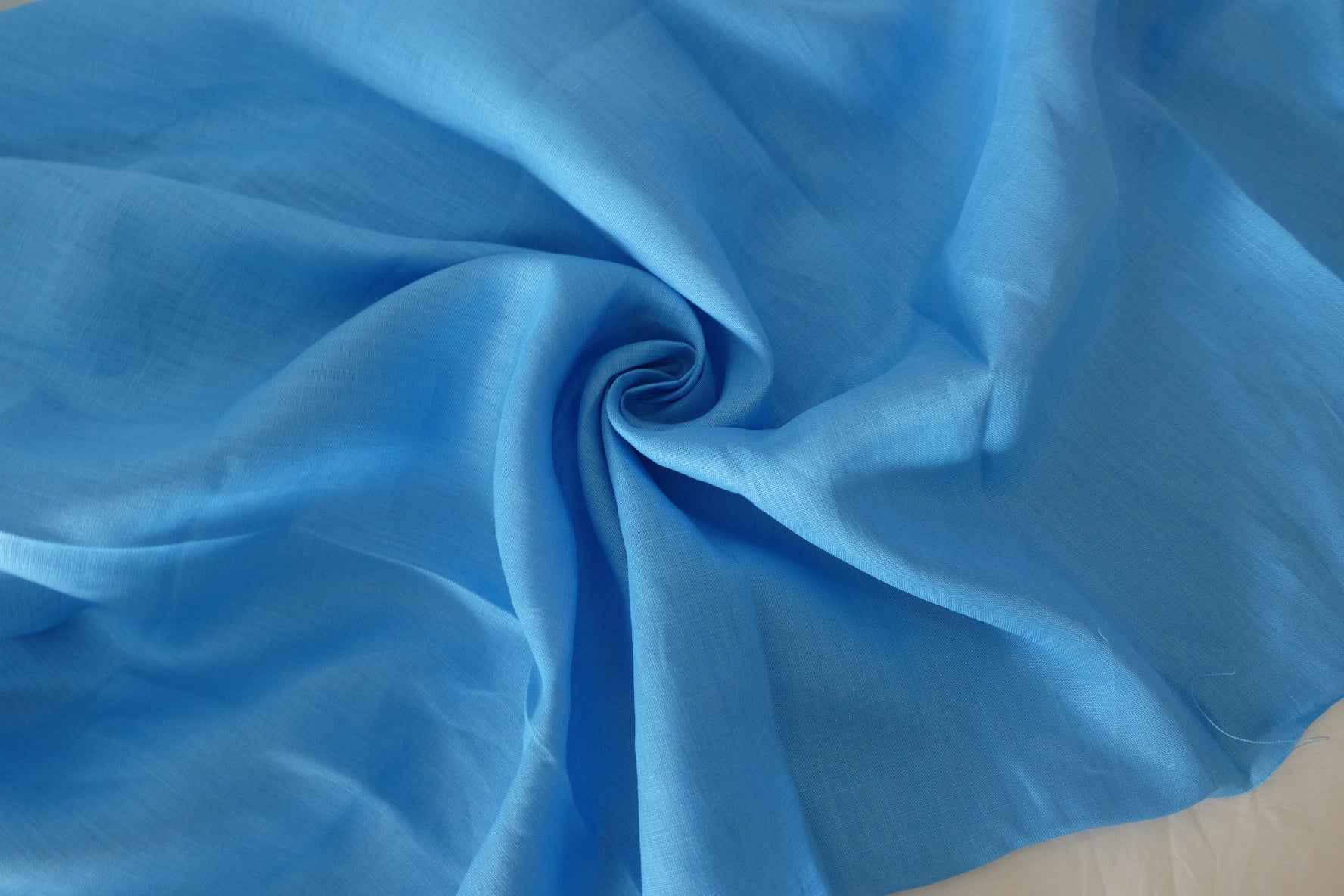 Sky Blue Heavy Pure Linen — 1.64 yd