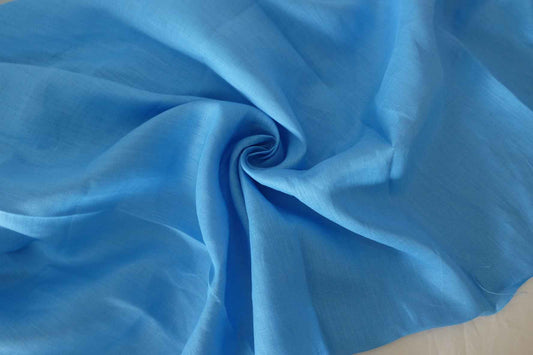 Sky Blue Heavy Pure Linen — 1.64 yd