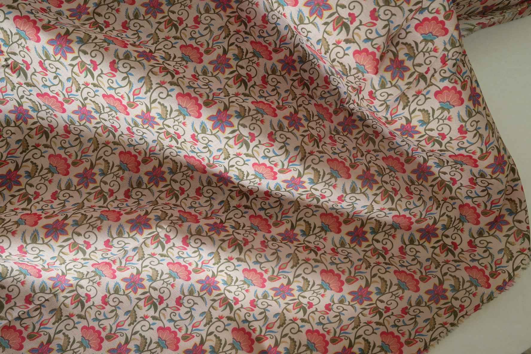 Vintage Vine Floral Cotton Poplin Fabric – 3.3 yd
