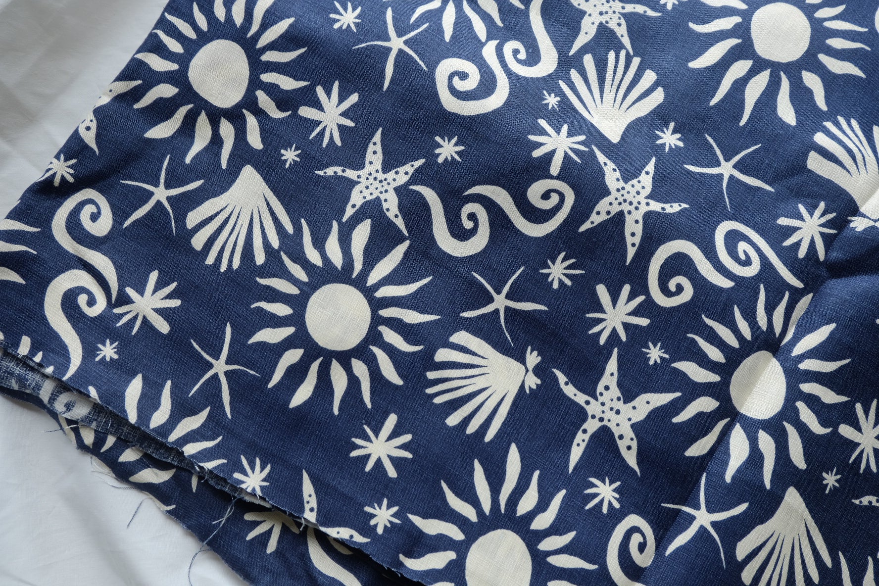 Navy Seaside 11s Pure Linen – 1.6 yd / 2.2 yd