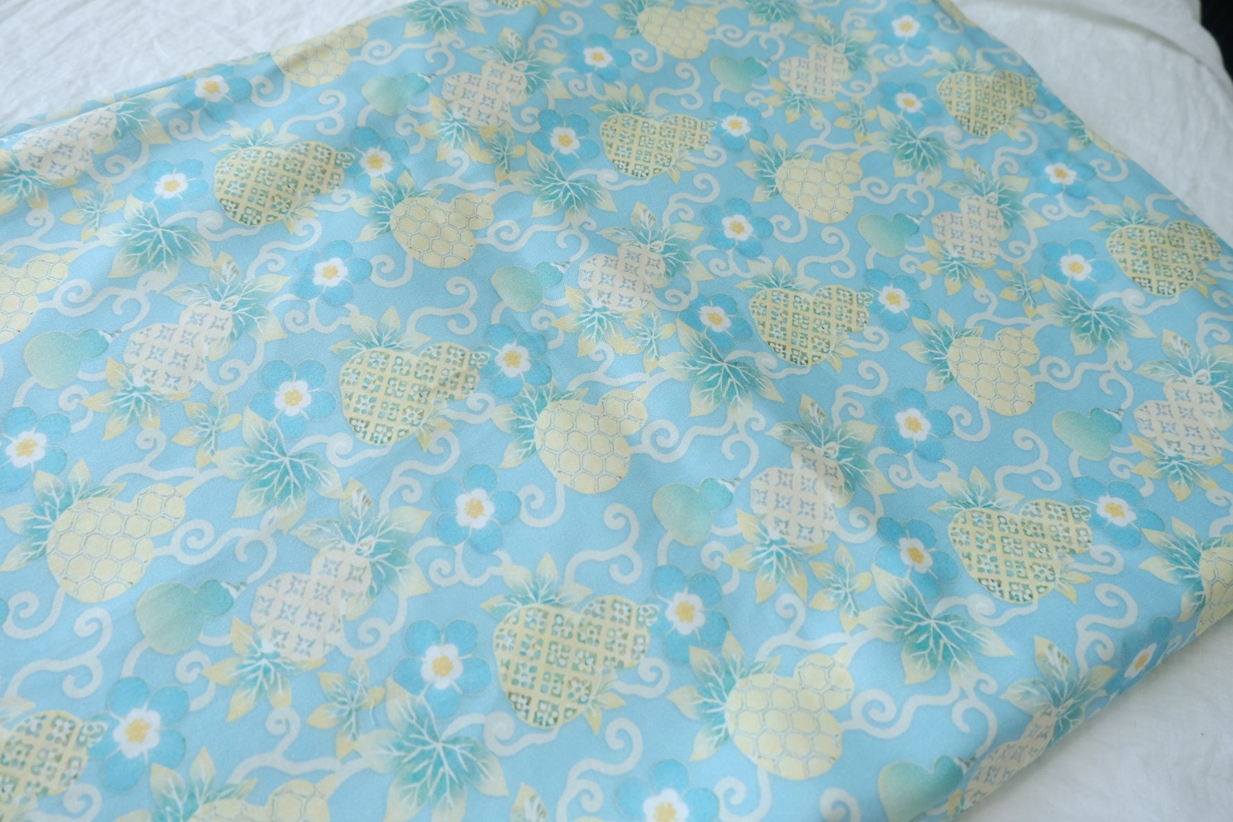 Sky Stretch Cotton Sateen Fabric - 1.64 yd