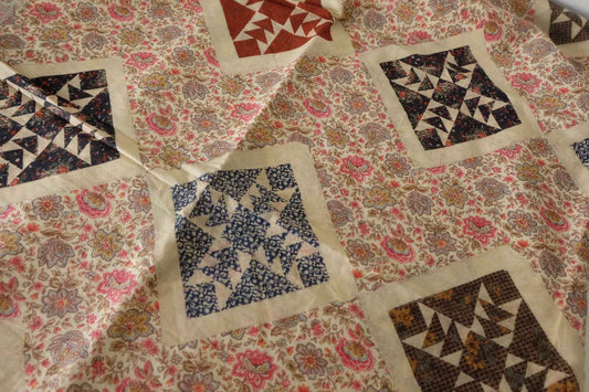 Vintage Quilt Patchwork Cotton Fabric – 2.8 yd