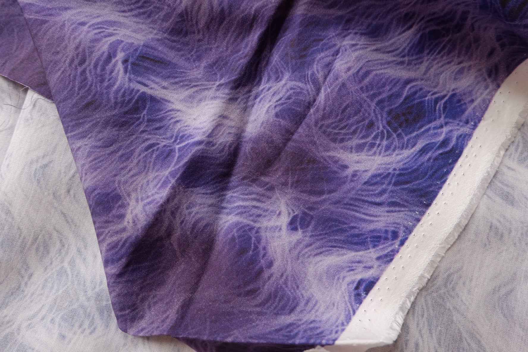 Dreamy Violet Abstract Tencel Fabric, Heavy Drapey Dress Weight, 1.64 Yards