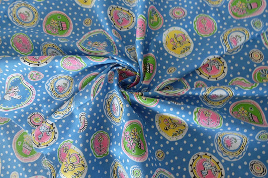 Storybook Medallion Cotton Cloth — 2.19 yd
