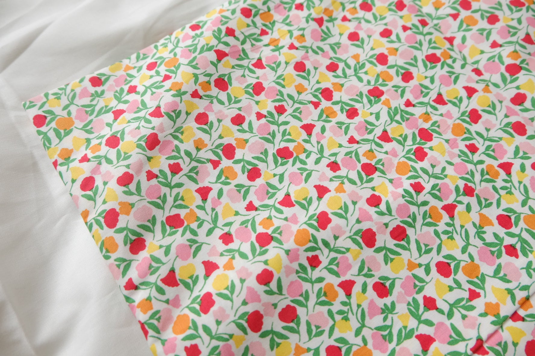 Cheerful Meadow Floral Cotton Fabric - 1.64 yd