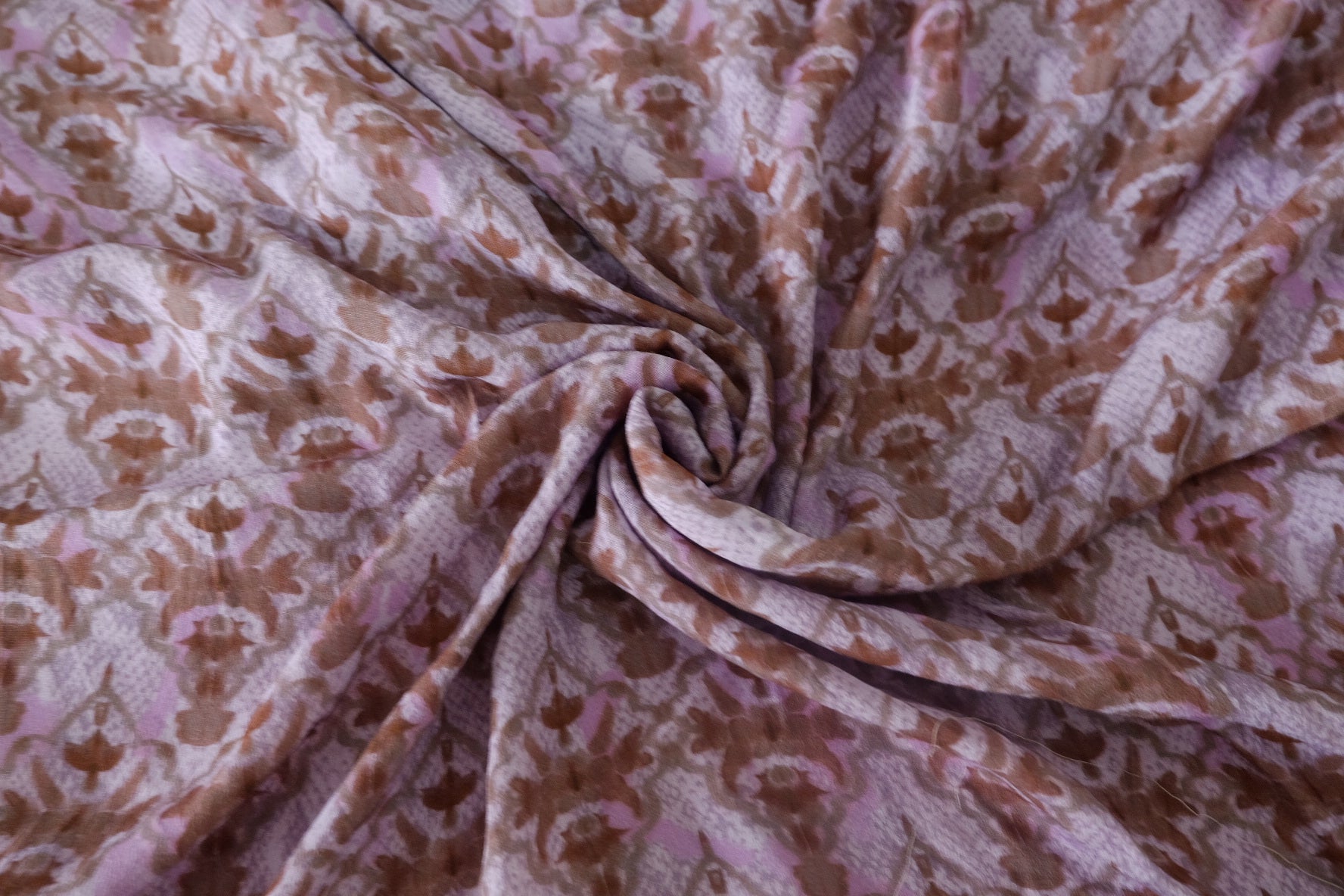 Dusty Lavender Abstract Floral Tencel Cotton Fabric – 2 yd
