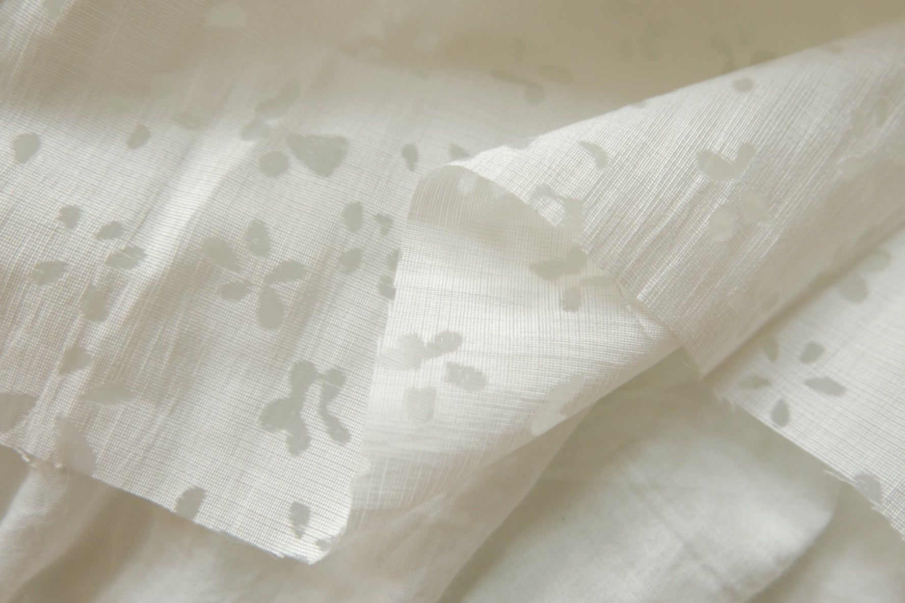 Burnout Tencel Blend with Soft Floral Motif, 3.3 Yards