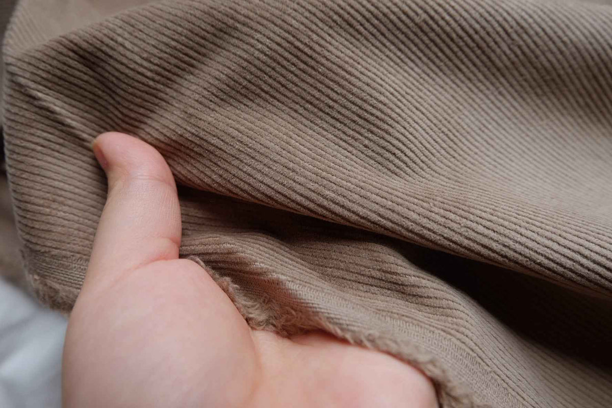 Taupe Cotton Corduroy — 2.2 yd