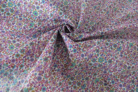 Lilac Vine Floral Cotton Poplin Fabric – 1.6 yd