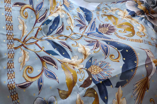 Farm Rio Metallic Botanical Rayon Fabric - 2.73 yd