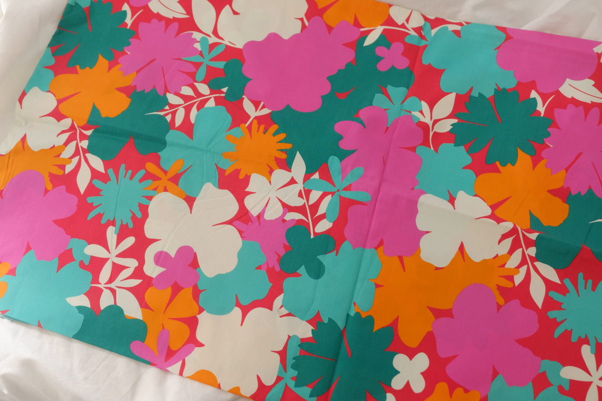 Bold Floral High-Density Cotton Poplin – 1.8 yd / 2.3 yd