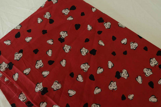 Red Apple Cotton Lawn Fabric – 2.3 yd