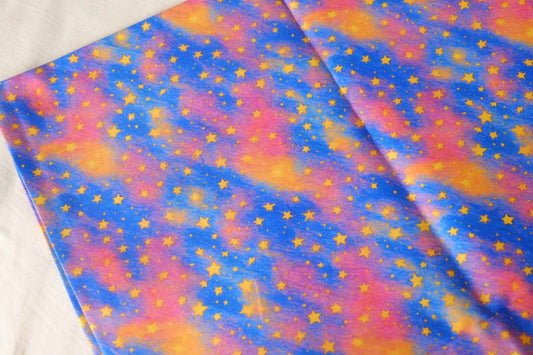 Cosmic Sunset Stars High-Density Cotton Sateen – 2.19 yd