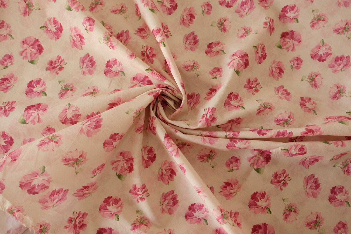 Pink Rose Cotton Lawn – 3.3 yd
