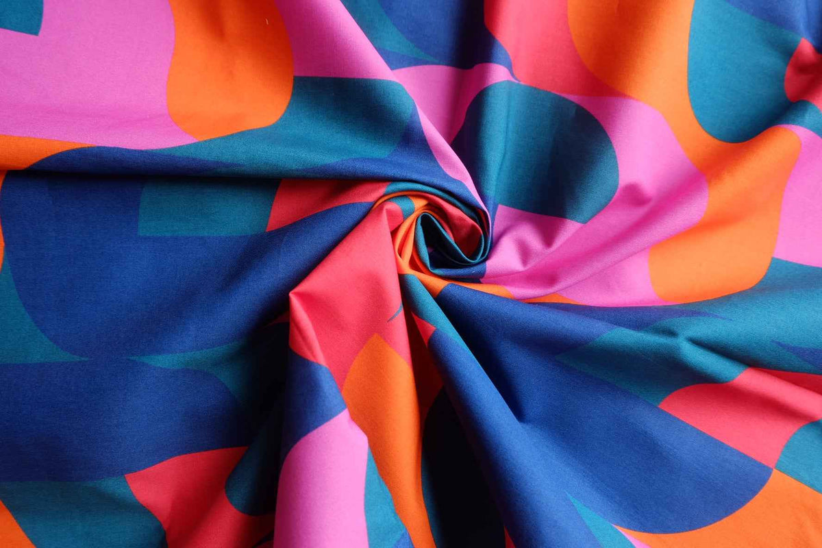 Bold Wave High-Density Cotton Poplin — 2.4 yd