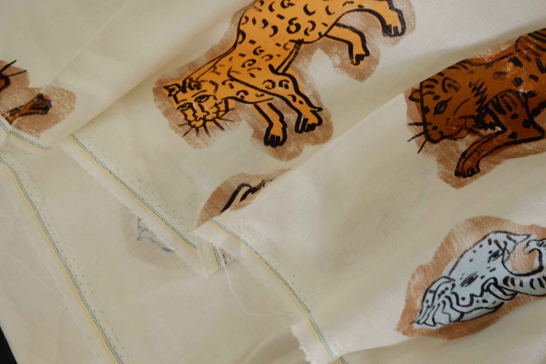 Animal Sketch Linen-Cotton Fabric – 2.2 yd