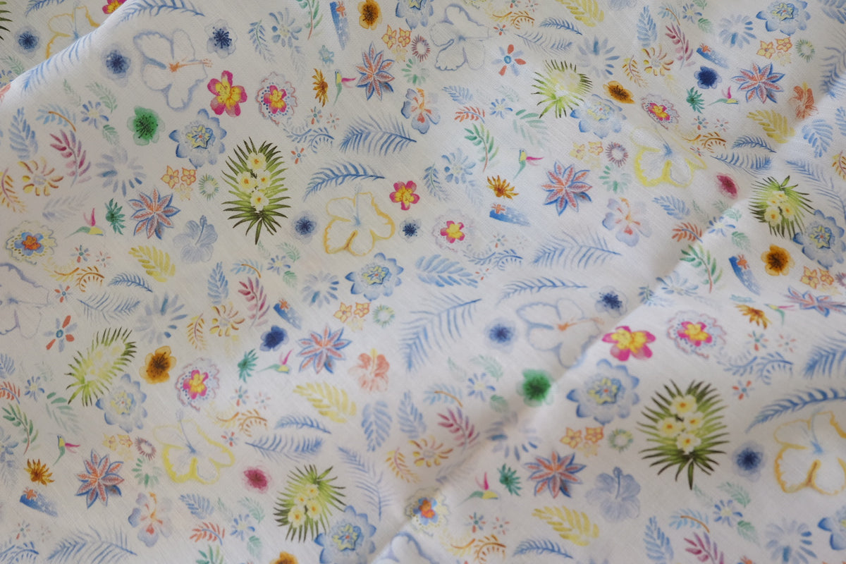 Spring Botanical Sketches Linen Cotton – 2.2 yd