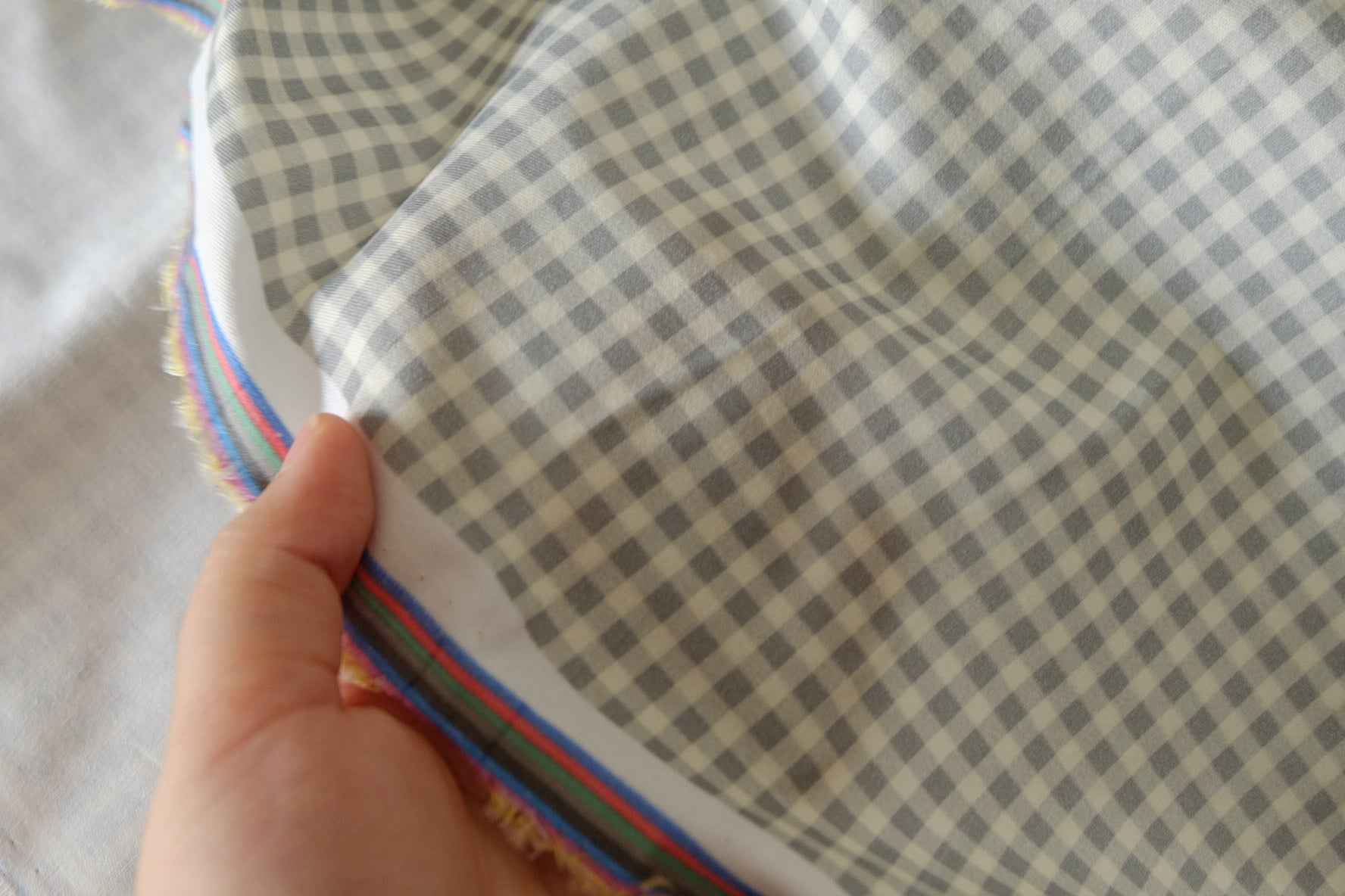 Soft Brushed Gingham Cotton Fabric – 2.2 yd