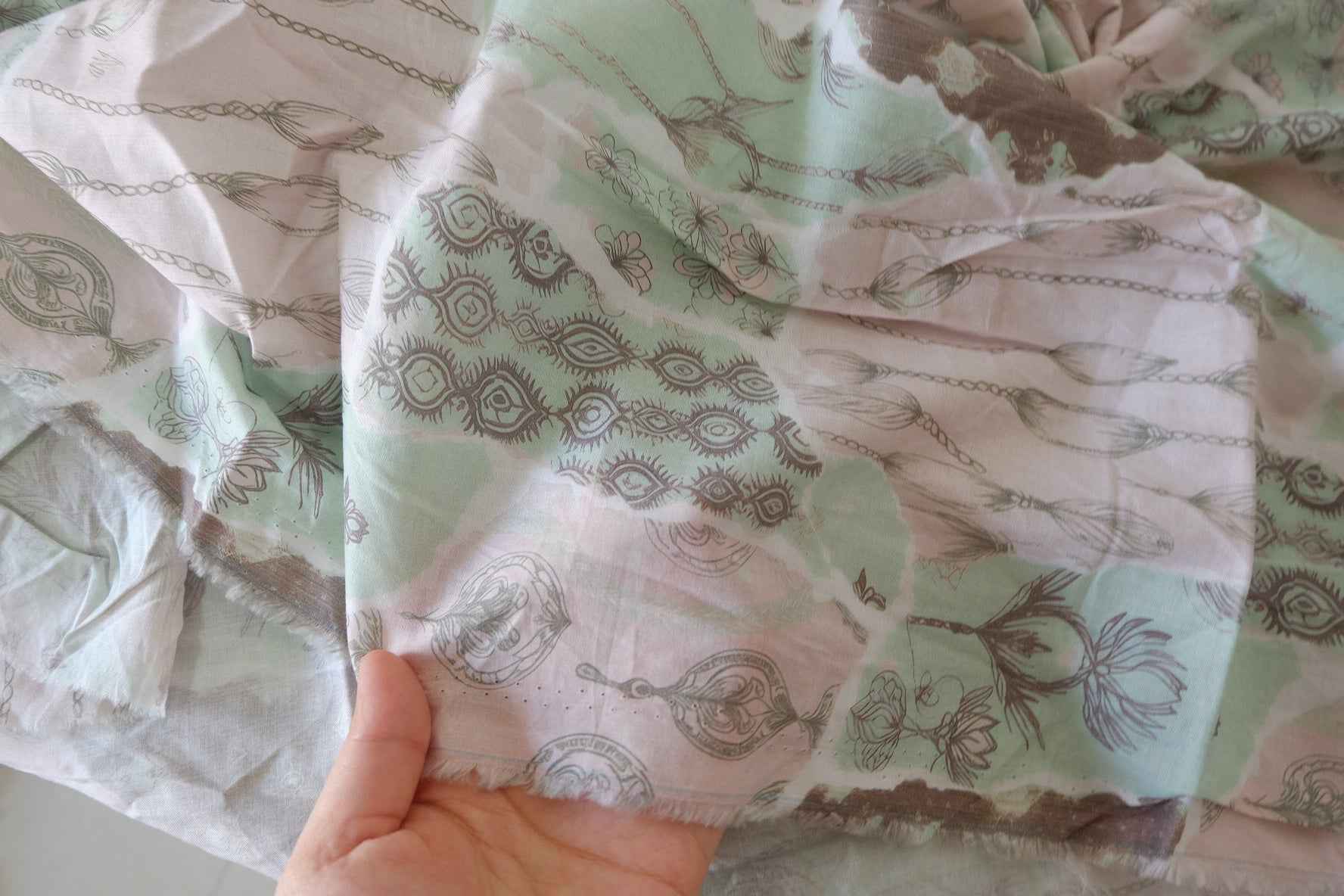 Vintage Floral 80s Cotton Poplin Fabric – 3.6 yd