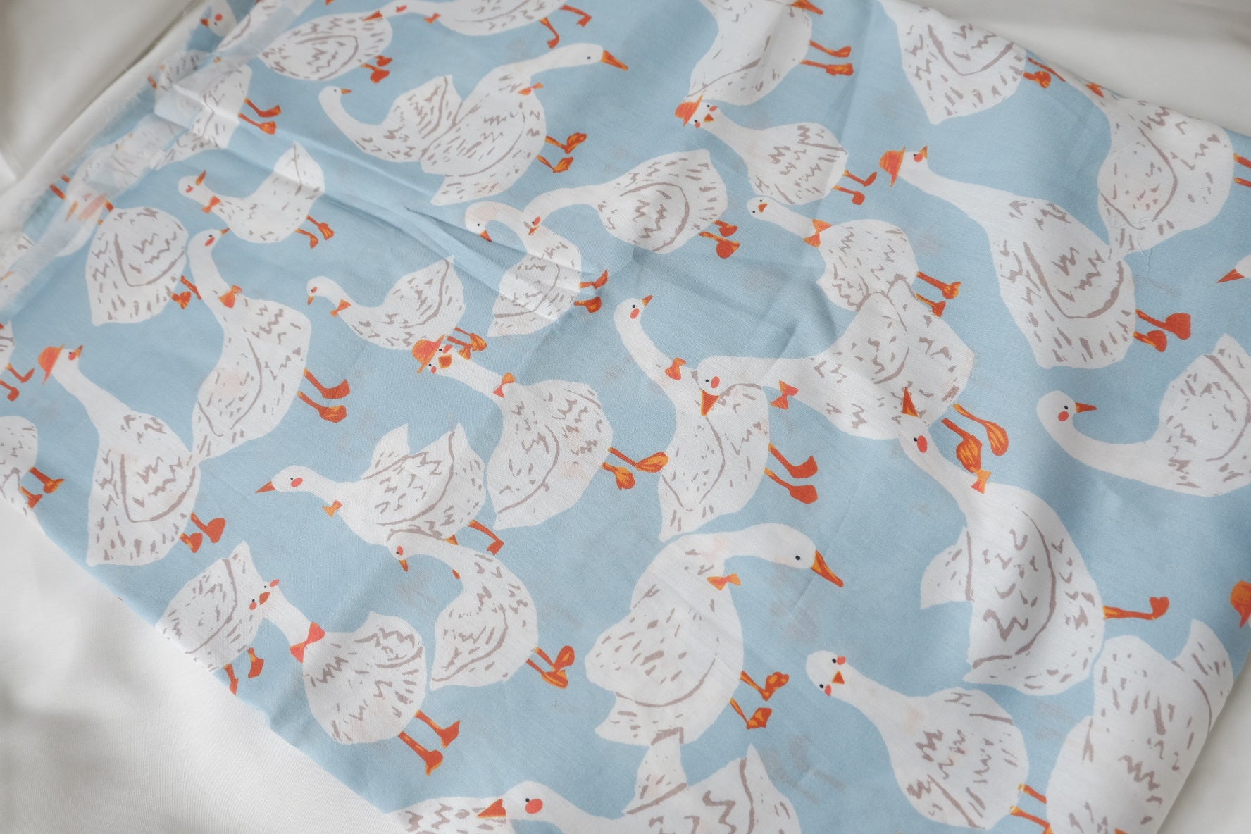 Blue Goose Cotton Sateen Fabric - 2.19 yd