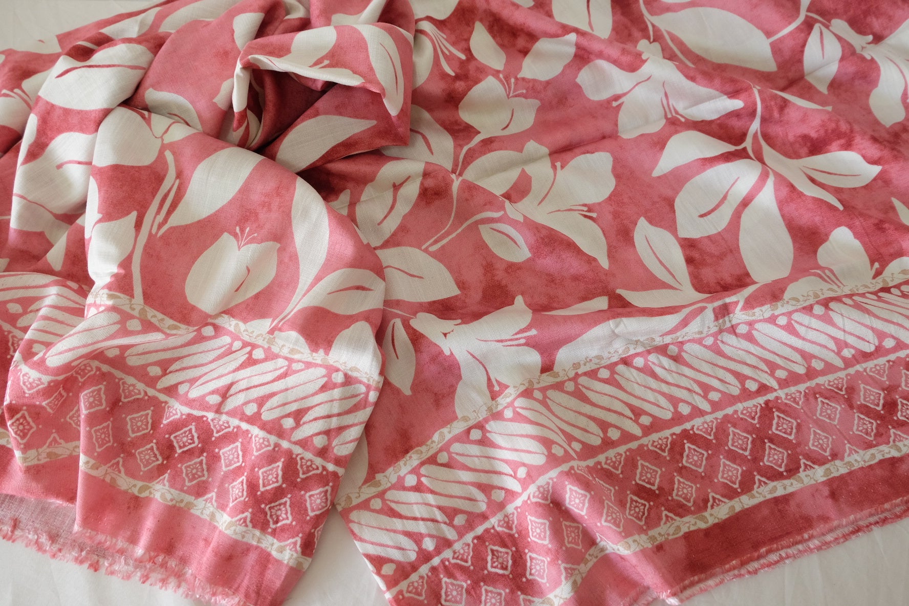 Border Print Tencel Cotton Fabric – 3.3 yd