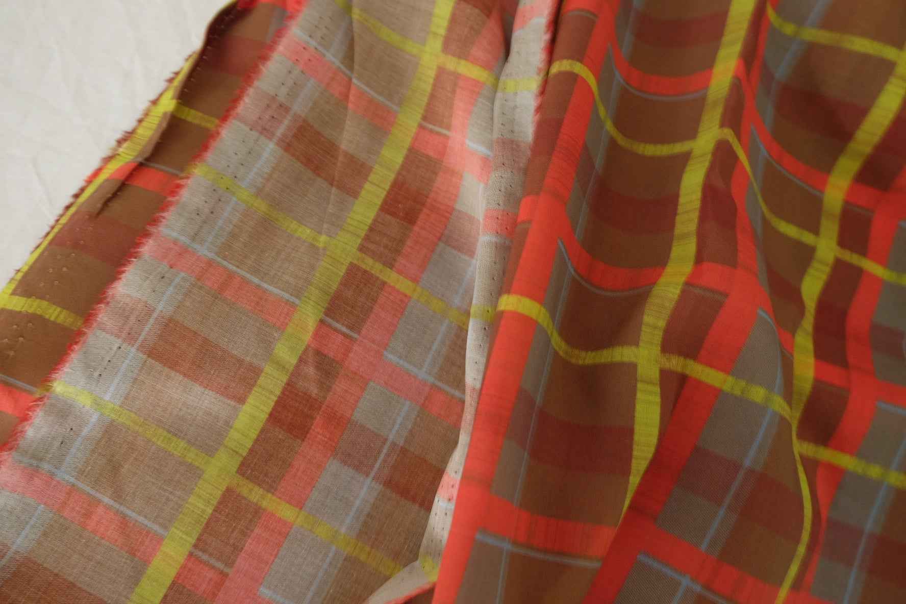 Bold Retro Plaid Cotton Lawn – 3.3 yd