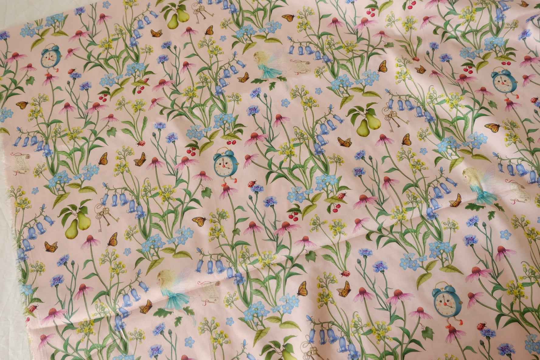 Storybook Garden Cotton Sateen Fabric – 3.3 yd
