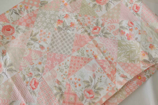 Blush Floral Patchwork Cotton Lawn Fabric – 1.9 yd