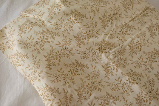 Brown Botanical Linen Cotton Fabric – 1.6 yd