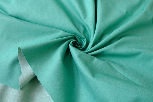 Sea Green Cotton Denim, 1.6 Yards