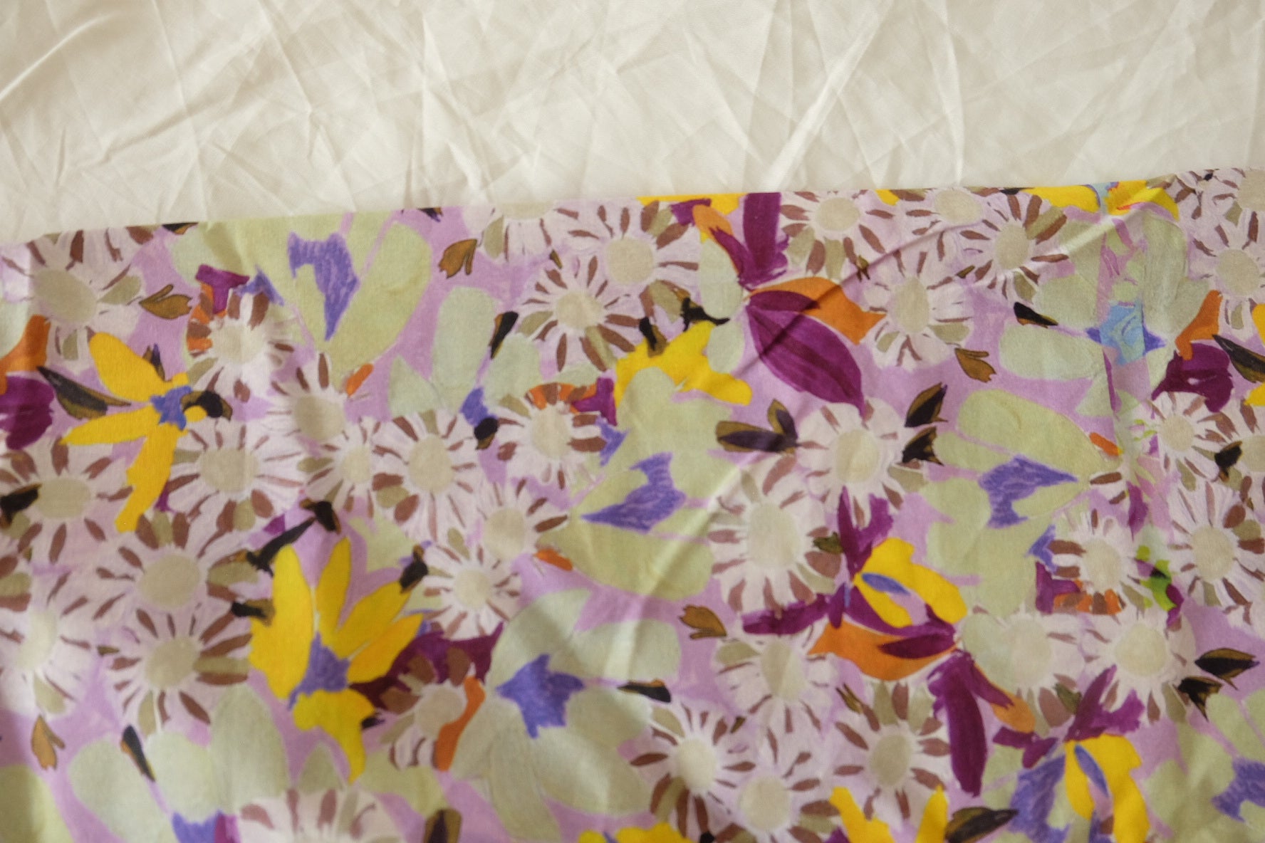 Lemon Lilac Garden 60s Cotton Poplin – 2.84 yd