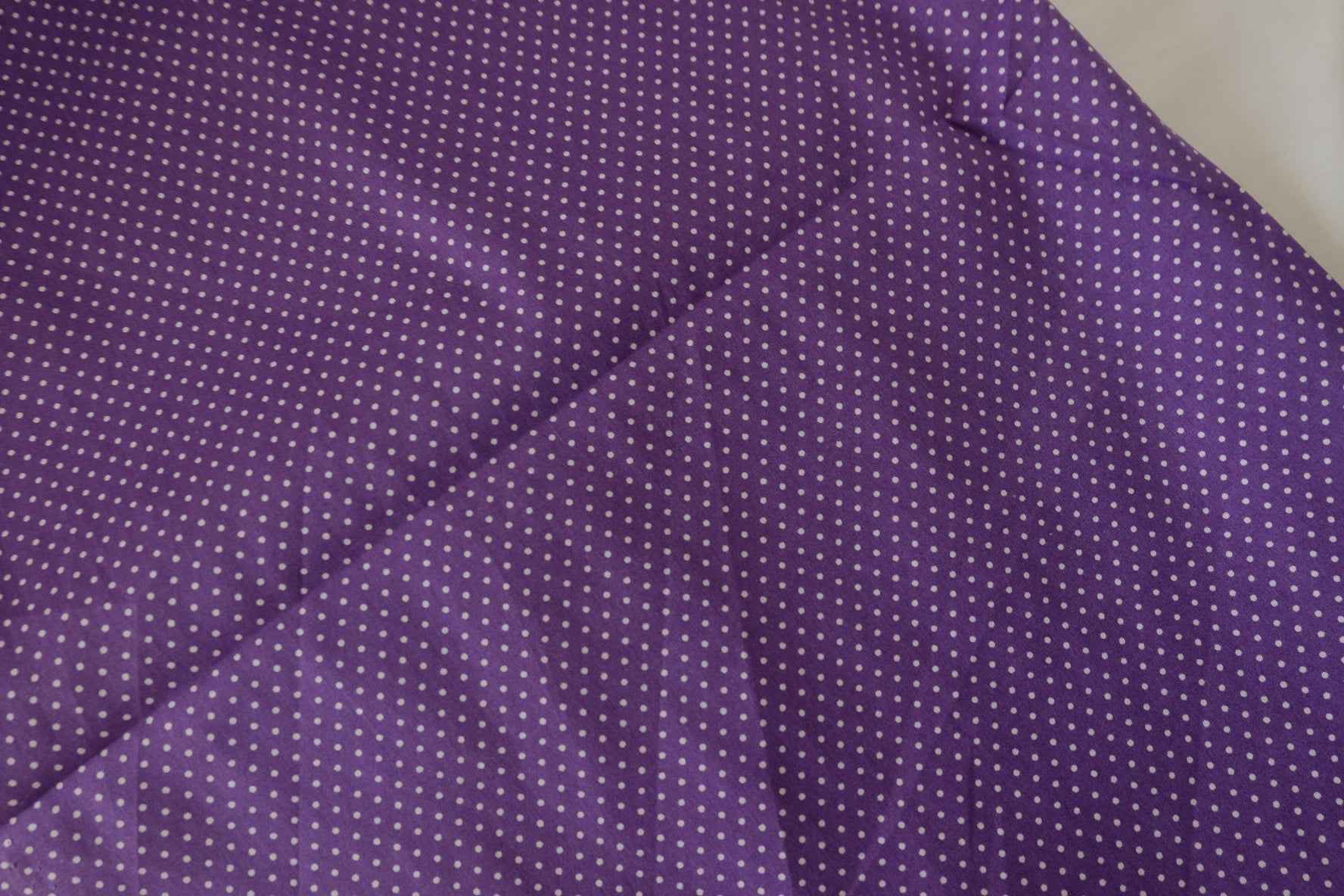 Purple Mini Dot Cotton Poplin Fabric – 2.2 yd