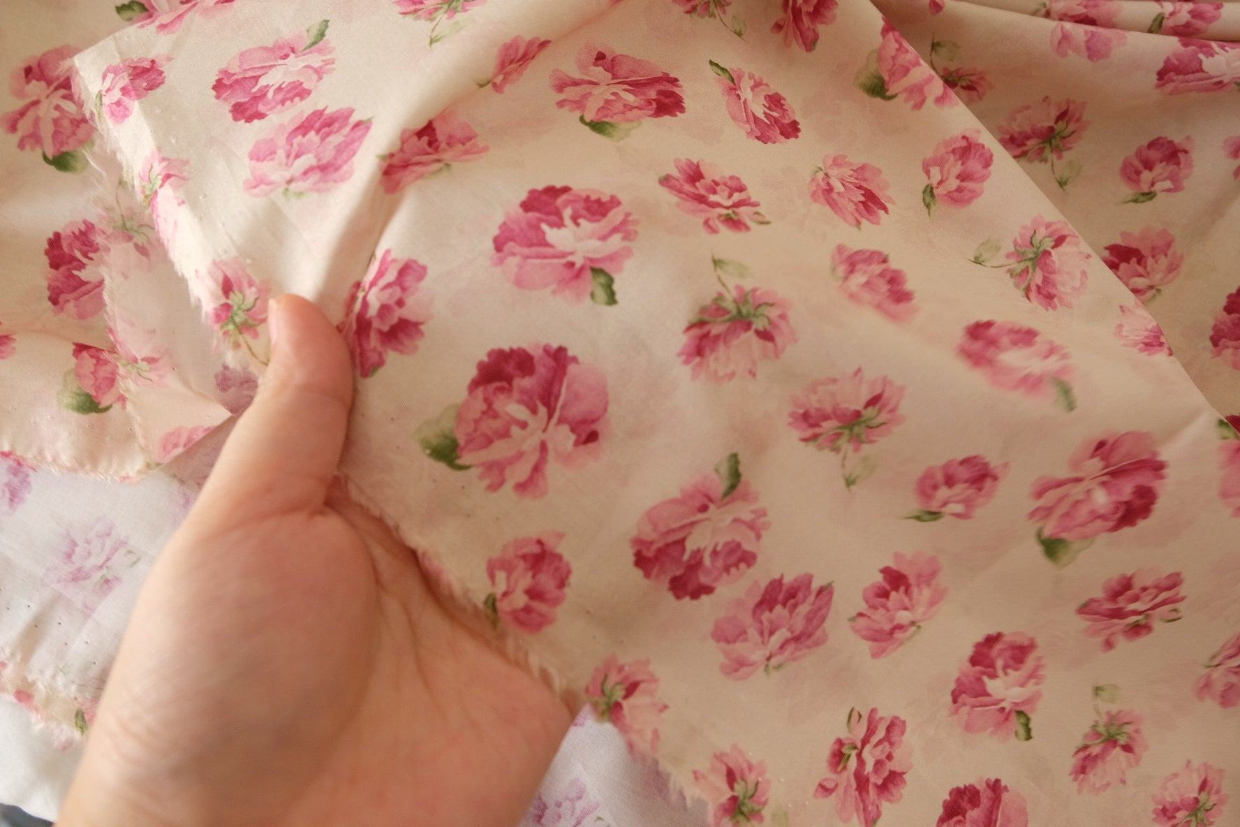 Pink Rose Cotton Lawn – 3.3 yd
