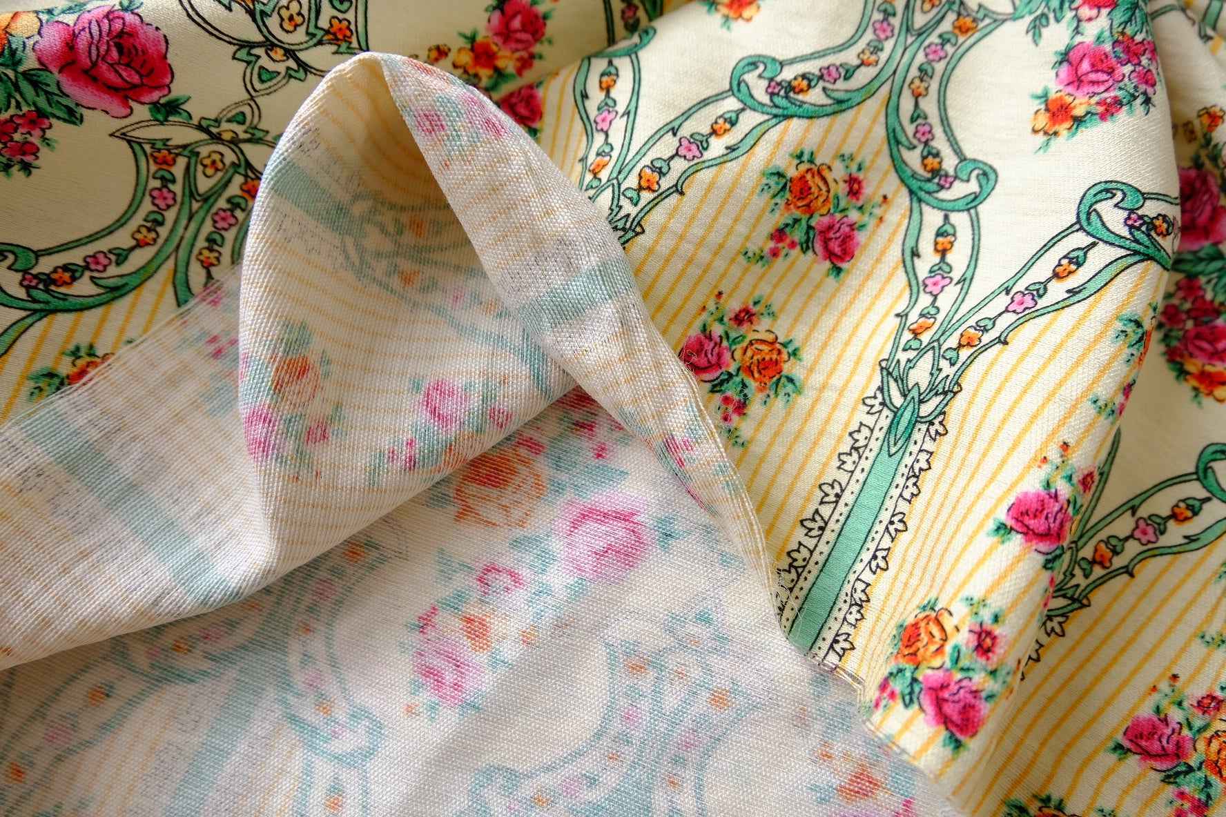 Vintage Rose Tencel Linen Fabric - 2.19 Yards