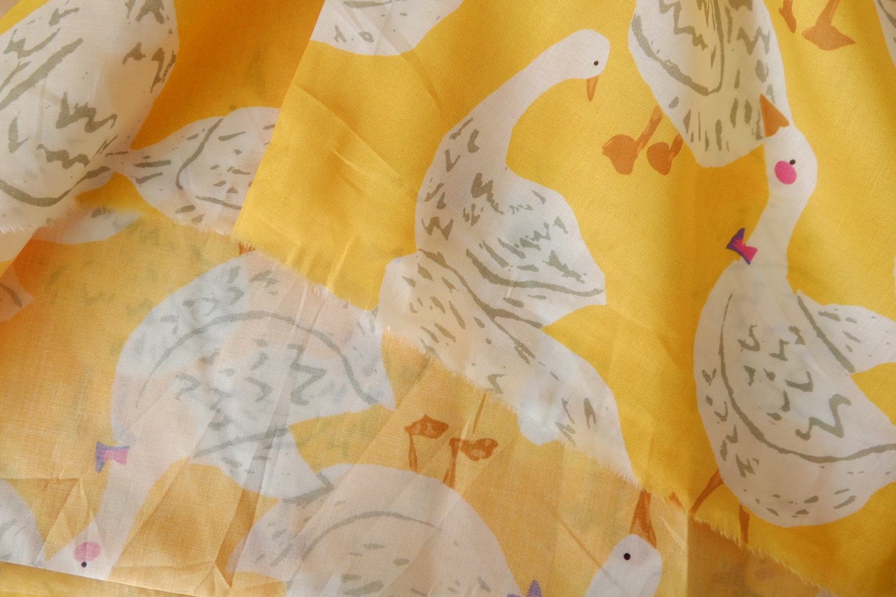 Yellow Goose 100s Lightweight Cotton Poplin Fabric - 1.6 yd