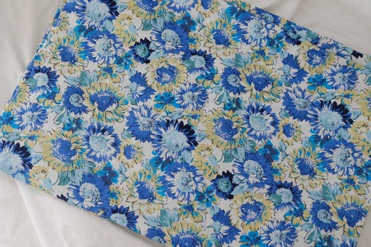 Blue Sunflower Cotton Poplin – 3.3 yd