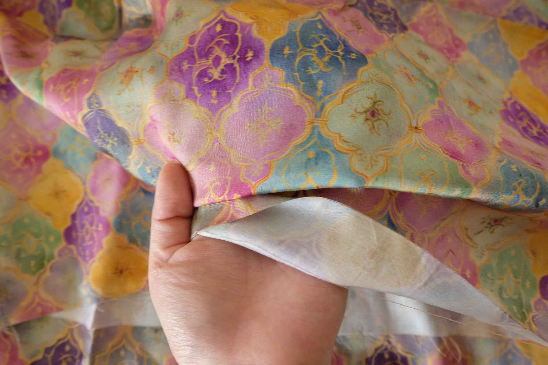 Ornamental Mosaic Rayon Fabric – 2.2 yd