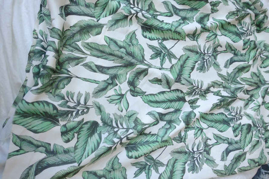 Green Botanical Viscose Fabric — 3.28 yd