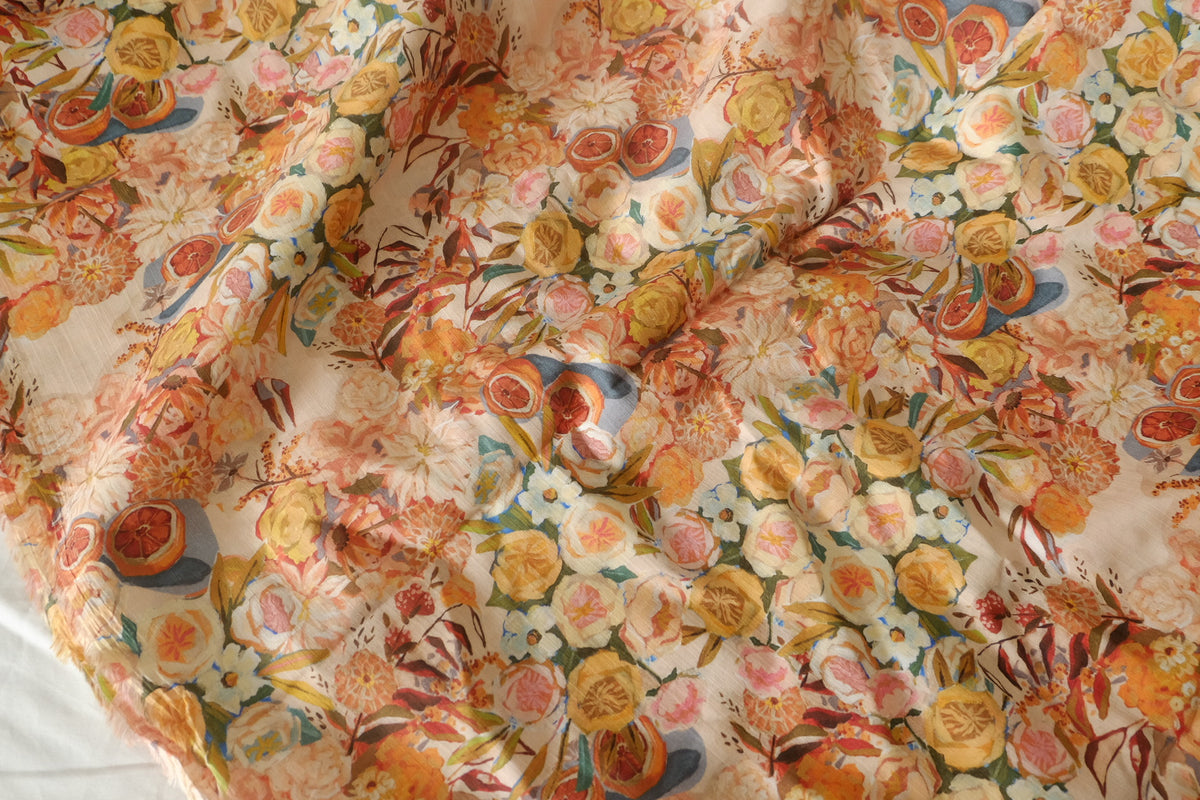 Citrus Garden Textured Cotton — 2.19 yd