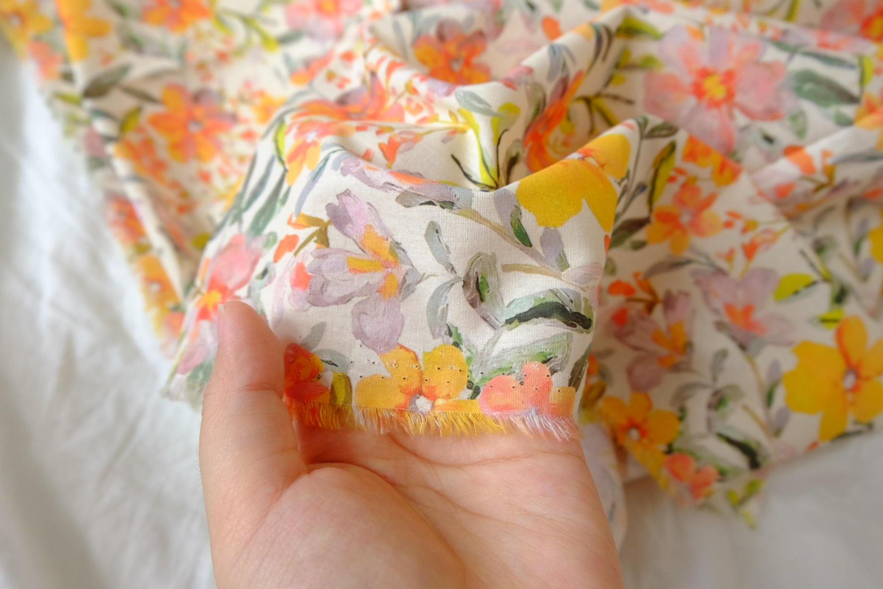 Watercolor Meadow Cotton, 2.2 Yards