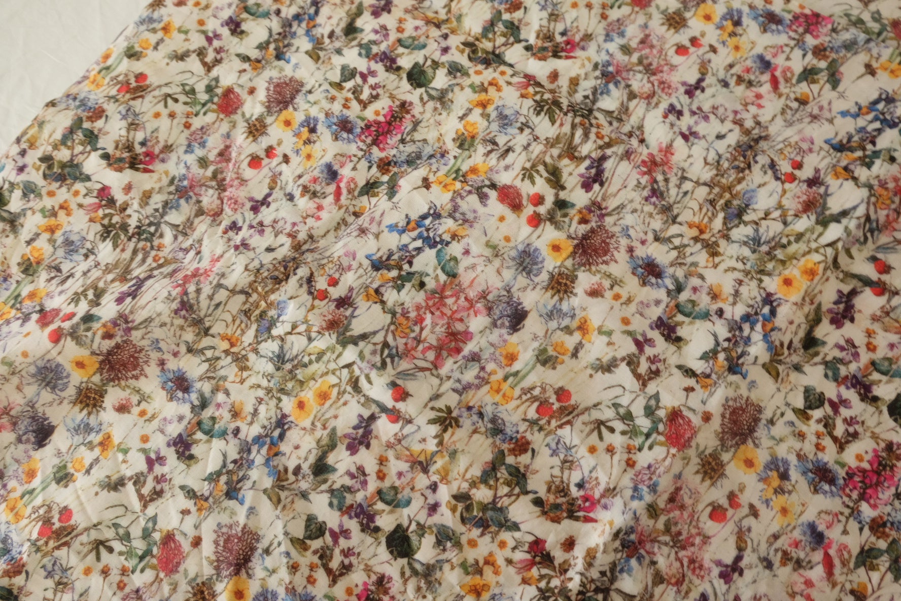 Pressed Wildflower Silky Cotton Lawn Fabric – 2.7 yd